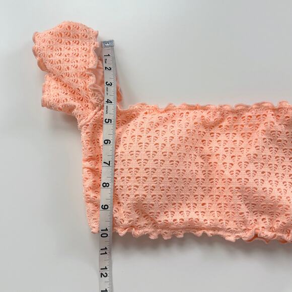 Seafolly Havana Cold Shoulder Bandeau Top Size US 10 Peach Resort Vacation Beach - Picture 10 of 10